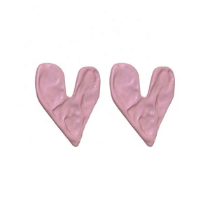 ต่างหูเงินแท้ทรงเข็มประดับมุกตาแมวสีชมพูรูปหัวใจจีบระบายประดับเพชรทรงหยดน้ำสำหรับเป็นของขวัญวันครบรอบ - Product Image 6