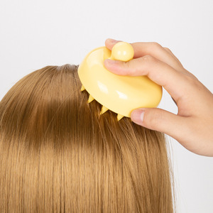 Silicone Scalp Massage <b>Brush</b> With Meridian Function Portable <b>Shampoo</b> Comb For Hair Care And Relaxation - Product Image 2