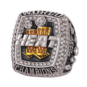 Bague de champion du monde des <span class=keywords><strong>Miami</strong></span> Heat 2013, collection de souvenirs de basket-ball en diamant plaqué argent James, bijou en alliage, cadeau pour homme - Product Image 1