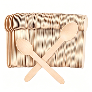 Cubiertos de Madera Ecológicos, Biodegradables y Desechables, con Logotipo Personalizado Impreso, para Regalos, Marca <span class=keywords><strong>ECOLIFE</strong></span>, Naturales - Product Image 1