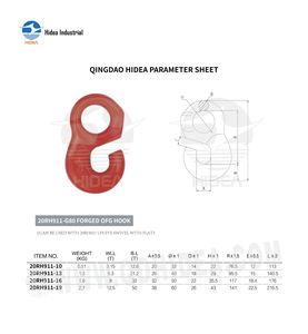 Gancho de Elevación de Alta Resistencia G80 WLL 3.15-12.5T, Gancho de Acero Forjado <span class=keywords><strong>OFG</strong></span> para Transporte Industrial, Fabricación, Petróleo y Gas - Product Image 5