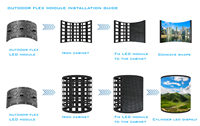 Module LED souple flexible imperméable P2.5 pour extérieur, IP65, pleine couleur, panneau LED incurvé pour mur vidéo extérieur de forme personnalisée