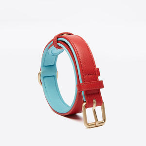 Collare per Cani Personalizzato di Lusso in Neoprene Rosa con Fibbia in Lega e Nastri Regolabili in Vera Pelle - Product Image 3