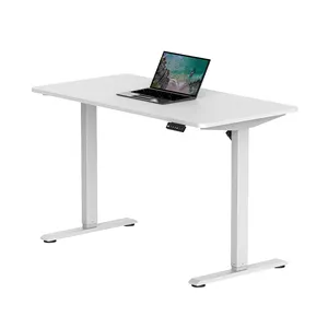 Mesa de mesa ajustável elétrica com motor único, mobília de escritório luxuosa, suporte para sentar, mesa com altura ajustável