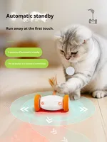 Jouet pour chat, boule intelligente pour taquiner, divertissement automatique, soulagement de l'ennui, évitement automatique, baguette électrique pour taquiner les animaux de compagnie, roue folle pour chat