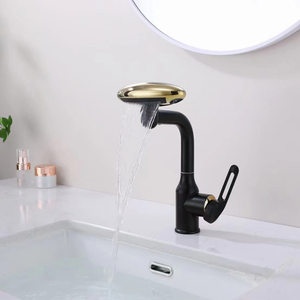 Grifo Mezclador de Lavabo en <span class=keywords><strong>Cascada</strong></span> de Acero Inoxidable 304, Rotación de 360 Grados, Grifo de Lavabo con Resorte, Grifo de Agua de Dos Vías para Baño - Product Image 3