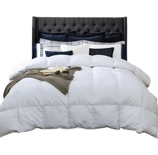 Edredon de cama luxuoso, edredon de penas 100% algodão, king size, edredon de cama