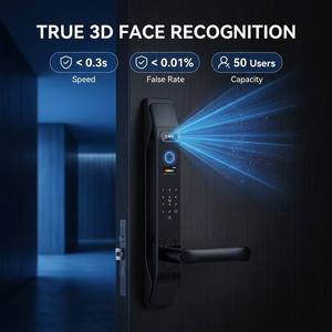 Cerradura Inteligente para Puerta con Reconocimiento Facial <span class=keywords><strong>3D</strong></span>, Videoportero, Huella Dactilar, Entrada sin Llave, Aplicación Tuya para Casa/Apartamento - Product Image 6