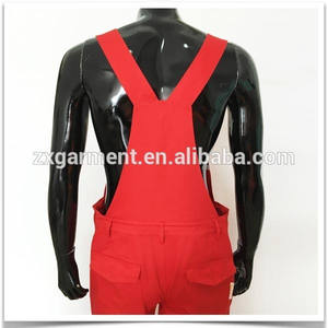 <span class=keywords><strong>Pantalon</strong></span> à bretelles <span class=keywords><strong>de</strong></span> <span class=keywords><strong>peintre</strong></span> <span class=keywords><strong>de</strong></span> l'industrie alimentaire pas cher 100% coton salopette rouge blanc vêtements <span class=keywords><strong>de</strong></span> <span class=keywords><strong>travail</strong></span> - Product Image 5