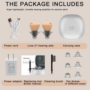 <span class=keywords><strong>Meilleur</strong></span> vendeur 2024 MeloSound RL21M Aide auditive rechargeable CIC invisible avec 2 canaux pour les malentendants <span class=keywords><strong>Amplificateur</strong></span> sonore - Product Image 4