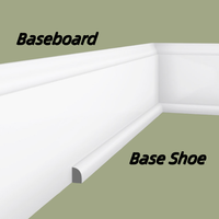 Rodapié de yeso Gesso, moldura de yeso para pared, moldura de madera
