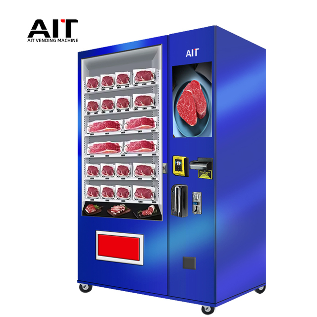 AIT Frozen Meat Preservation Vending Machine Fresh Shrimp and Seafood Refrigerated Chicken Fish with SDK Function