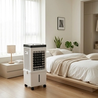 Refroidisseur d'air pliable haute capacité 12L, débit d'air puissant 5000m3/h, 3 vitesses, silencieux, portable, avec roues