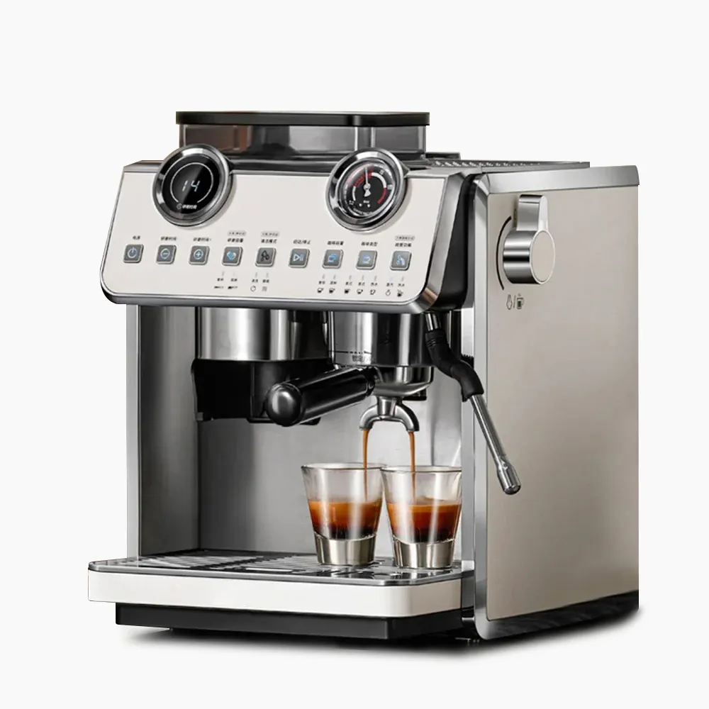 Máquina de café expresso elétrica de luxo duplo concentrado semiautomática portátil de alta qualidade para uso doméstico