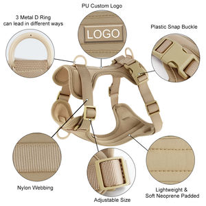 Arnés Ligero de Malla Transpirable Acolchado Suave para Perros y Mascotas, Correa Doble de PVC Impermeable y Duradera, Collar y Dispensadores de Bolsas para Excrementos - Product Image 3