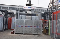 Équipement de levage de matériaux de construction, palan à double cage SC100/100 à vitesse moyenne, moteur, commande PLC haute performance