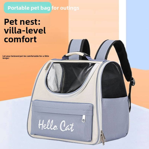 Bolsa Portátil Grande e Leve <span class=keywords><strong>Anti</strong></span>-Risco para Gatos e Cães Pequenos com Bolso, Mochila Moderna e Bonita para Animais de Estimação com Fecho de Zíper - Product Image 2