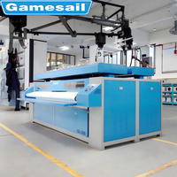 Repasseuse à plat double rouleau en acier inoxydable, gaz GPL, usage commercial et industriel, monophasée, marque Gamesail