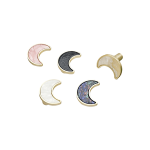 北欧创意月亮形单孔拉手 - 多色简约旋钮，适用于橱柜/抽屉/衣柜家具 - Product Image 2