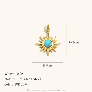 Set de Dijes Dingran de Acero Inoxidable en Tono Dorado Vintage Estilo Boho Chic para Diseños Eclécticos con Gemas Coloridas y Motivos de Animales para Elaboración - Product Image 6