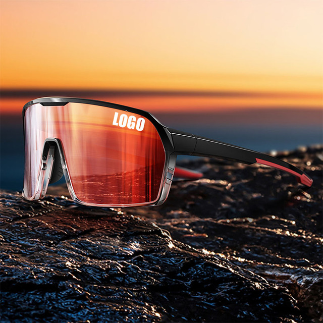 LMA KN-263 Hot Selling TR90 Full Mirror Cycling Glasses Outdoor Gradient Frame Windproof UV400 Colorful Sports Sunglasses