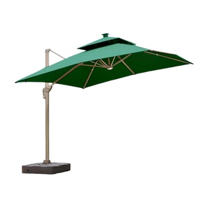 Heavy Duty Weather-Proof Iron <b>Frame</b> Pool Side Umbrella Manual Solar LED Light 140cm Diameter All-Season Outdoor Swimming Pool UV - Product Image 5