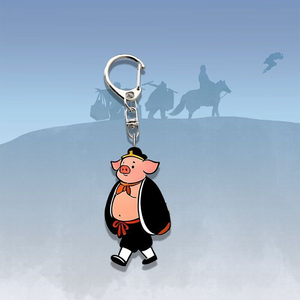 Porte-clés en acrylique classique du dessin animé Voyage en Terre des Ours, avec personnages mignons du Moine Tang, du Singe, du Cochon et du Moine de Sable, cadeau traditionnel - Product Image 1