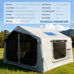 Tente de <span class=keywords><strong>camping</strong></span> gonflable de luxe <span class=keywords><strong>8</strong></span> places, 3-<span class=keywords><strong>8</strong></span> <span class=keywords><strong>personnes</strong></span>, 4 saisons, résistante aux UV, imperméable, coupe-vent, installation rapide, tente familiale avec port pour cheminée - Product Image 4