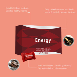Caramelle Energetiche Premium OEM per Uomo con Ginseng e Polvere di Caffè per Aumentare Vitalità, Concentrazione e Benessere Fisico Quotidiano - Product Image 2
