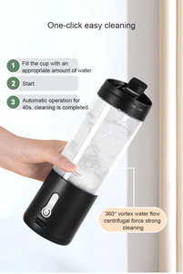 Mini Licuadora Portátil Recargable Eléctrica para Smoothies de Frutas, Vaso Mezclador Autolimpiante con Fuente de Alimentación USB de 4000mAh para Uso en Exteriores y Autocaravanas - Product Image 2