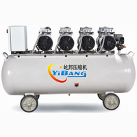 Compresseur d'air à piston silencieux sans huile portable industriel YiBang 800W*2 140L/min 50L de capacité 50HZ 220V