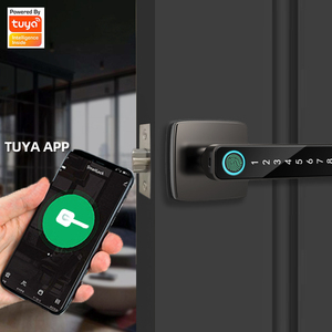 Onlense nhôm hợp kim kỹ thuật số xử lý tuya thông minh khóa cửa an Ninh Vân tay mật khẩu ứng dụng thông minh Nhà sinh trắc học điện - Product Image 4