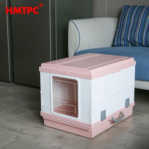 บ้านแมวแบบพับได้สำหรับในร่ม/กลางแจ้งระบายอากาศได้ดีกรงสัตว์เลี้ยงลายทางสไตล์แฟชั่นสำหรับแมวสุนัข - Product Image 4