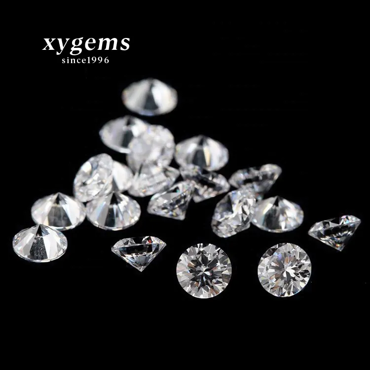 hot sale As per demands Round brilliant cut white synthetic 1mm -6mm gemstone diamond cabochons cz pave Cubic zirconia beads