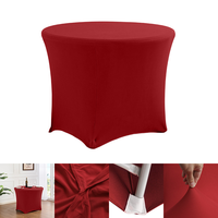 Groothandel Geweven Meerkleurige Spandex Tafelkleed Rekbare Passende Tafelhoes Bruiloft Feest Banket Evenement Decoratie