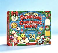 Calendrier de l'Avent de Noël de haute qualité du Guangdong, boîte mystère avec jouets TPR Squishy anti-stress à presser, idéal pour un cadeau de Noël