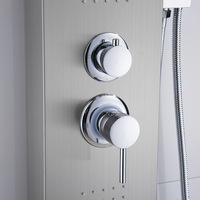 Colonne de douche en acier inoxydable SUS304 et ensemble d'accessoires de salle de bain pour hôtels et salles de bain comprenant des toilettes et une colonne de douche