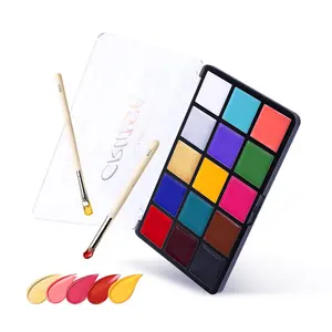 UCANBE Marque privée Étanche 15 couleurs Pigment Professionnel Halloween Visage Corps Peinture Peinture Palette