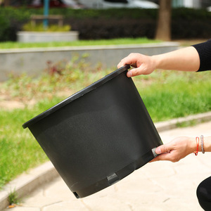 Macetas Redondas Minimalistas de Gran Capacidad, Moldeadas por Inyección, Gruesas, Transpirables y Duraderas, de Plástico, Tipo Galón - Product Image 5