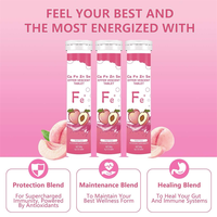 Comprimés effervescents de vitamine C, calcium, fer, zinc, sélénium, soutien immunitaire, saveur pêche, 20 unités, pour adolescents et adultes, vente chaude