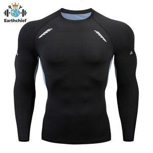 Chemises de sport pour hommes, manches longues, séchage rapide, compression, entraînement, t-shirts de gym, vêtements de compression - Product Image 2