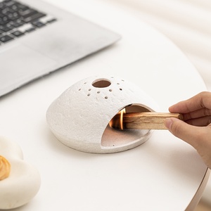 Support de brûleur d'encens en céramique moderne fait à la main cendrier et diffuseur d'aromathérapie en bois sacré péruvien vente transfrontalière chaude - Product Image 2