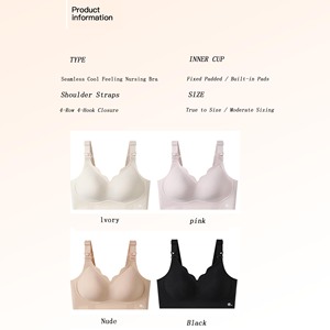Reggiseno da Allattamento YIYI Plus Size Senza Cuciture per Donne, Reggiseno <span class=keywords><strong>Premaman</strong></span> con Chiusura Frontale, Traspirante e Comodo - Product Image 6