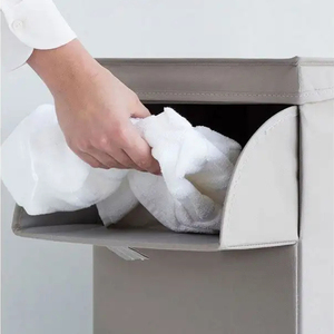 Có thể gập lại ráp vải vải quần áo bẩn Giỏ túi giặt giỏ giặt cản trở - Product Image 5