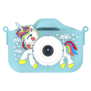 Fotocamera Digitale per Bambini Economica a Forma di Unicorno, HD con Doppia Lente, Schermo da 2.0 Pollici, X10S Rosa Blu Viola, Giocattolo per Ragazzi e Ragazze - Product Image 5