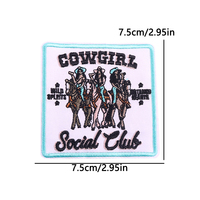 Offre Spéciale chapeau de Cowboy patchs Cowgirl Howdy broderie Patch petit fer occidental sur patchs brodés pour chapeaux de camionneur vêtements