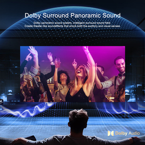 แคนโซน OEM มินิ LED แบบพกพา500ลูเมน Google <span class=keywords><strong>TV</strong></span> 4K โปรเจคเตอร์อัจฉริยะรองรับการเน้นเสียงโฮมเธียเตอร์ - Product Image 5