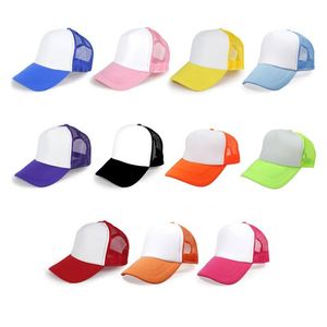 Casquette de camionneur en maille sans logo, en gros, à visière incurvée, logo personnalisé, OEM, mousse, 5 panneaux, en vrac, vierge - Product Image 6