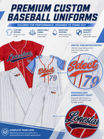 Uniforme de baseball respirant sublimé |   Ensembles d'équipe personnalisés avec logo |   Options de tailles plus grandes |   Conception gratuite, faible MOQ