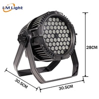 Projecteur LED Par Extérieur Étanche 4-en-1 RGBW 54x3W pour Scène, DJ, Discothèque, Mariage - Équipement d'Éclairage de Scène DMX par LM Factory
